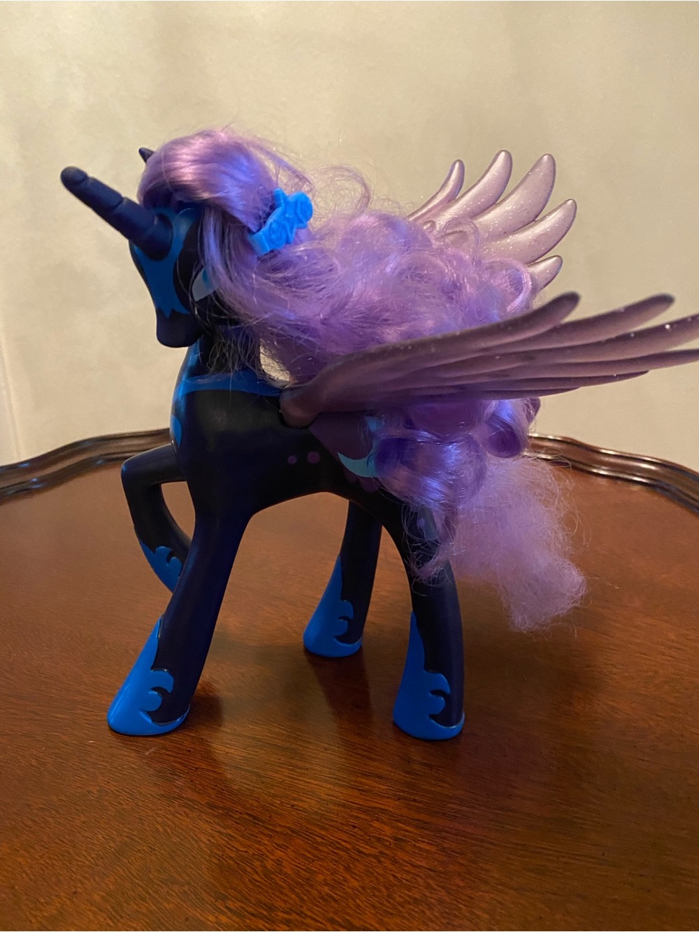 My Little Pony Nightmare Moon Purple Blue Talks/Lights Moving Wings 2013